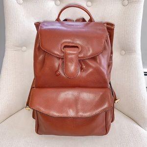 Bottega Veneta Russet Brown Leather Backpack